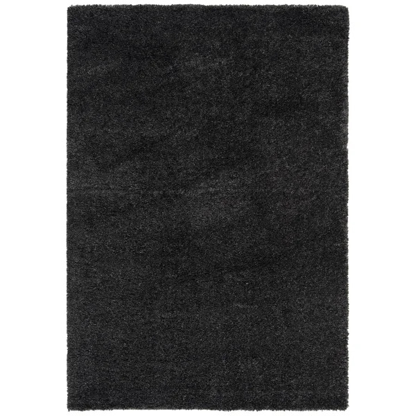 Safavieh August Shag Grey 5 ft. x 5 ft. Round Solid Area Rug
