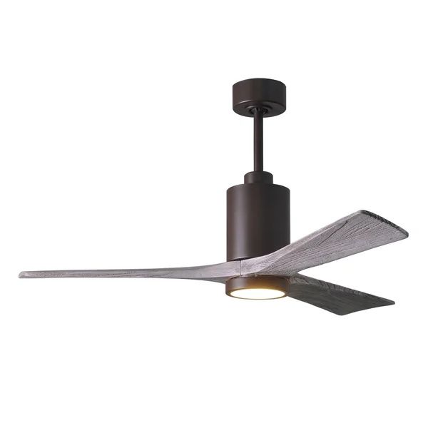 Patricia Ceiling Fan with Light by Matthews Fan Company, Textured Bronze, PA3-TB-BW-52