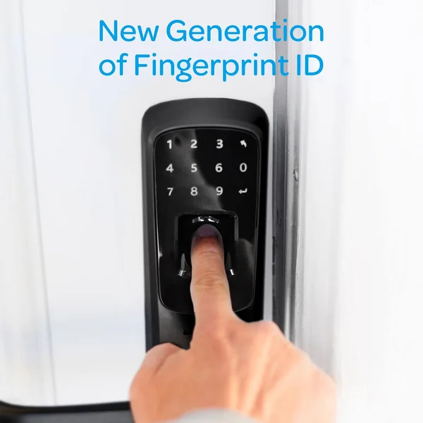Ultraloq UL3 BT 2nd Gen Smart Lock + WiFi Bridge 5-in-1 Keyless Entry Electronic Door Handle - Black