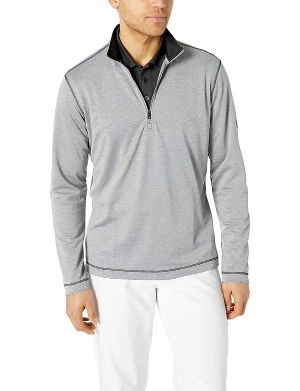 Adidas UV Protection 1/4 Zip Sweatshirt Men's - Size: Large, Grey