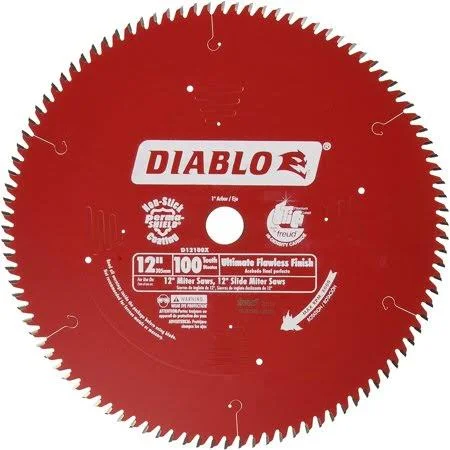 Freud D12100X 100 Tooth Diablo Ultra Fine Circular Saw Blade for Wood and Wood Composites - 12-Inch, Iten Package Weight:1.157 Ki