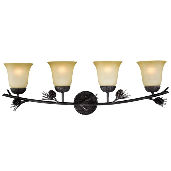 Vaxcel Sierra 4 Vanity Light, Black Walnut - W0270