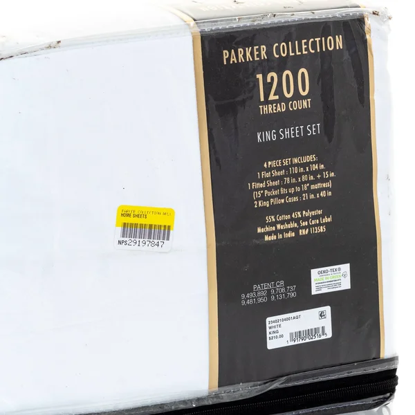 AQ Textiles Parker 1200 Thread Count 4 pc. Sheet Set - King - White