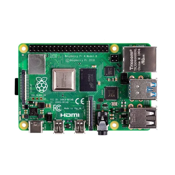 Raspberry Pi 4 Model B - Single-board computer - Broadcom BCM2711, 1.5 GHz - RAM 8 GB - 802.11a/b/g/n/ac, Bluetooth 5.0