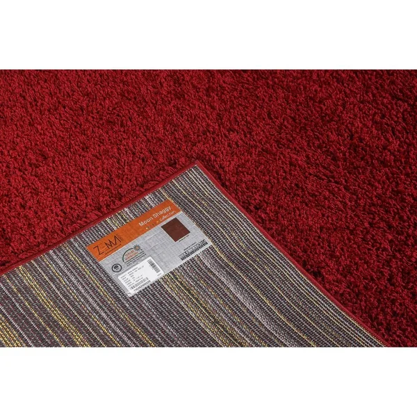 Moon Solid Shag Modern Plush Red Area Rug 5 ft. by 7 ft. - 8& x 10&