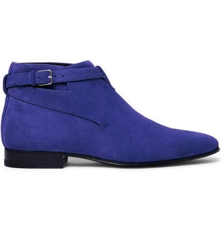 Handmade Jodhpurs Suede Leather Boots Men, Leather Sole Jodhpurs Knee High Boot USA-7.5