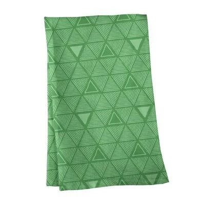 Hand Drawn Triangle Tea Towel Brayden Studio Color: Pear/Lime - Material: Cotton Twill