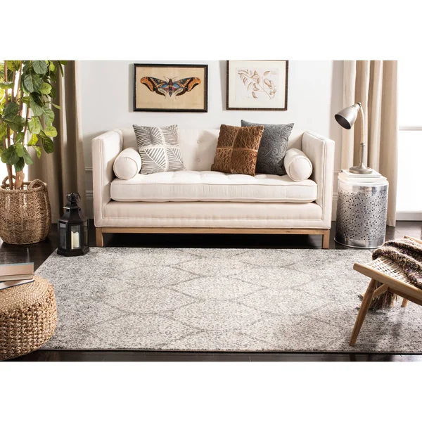 Safavieh Madison Rug Collection MAD604G - Navy - Silver - 11& x 11& Round