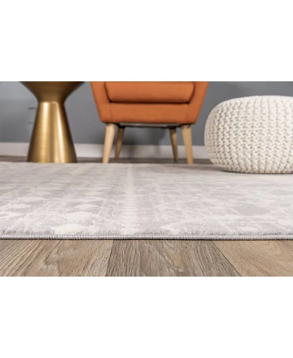 World Rug Gallery Geometric Trellis Bohemian Design Area Rug 7&10x22 x 10& Gray