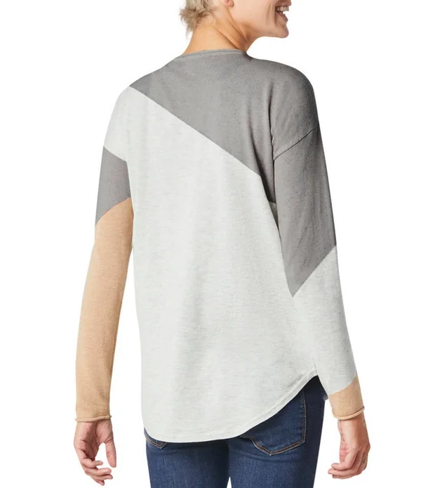 Smartwool Shadow Pine Colorblock Sweater - Women's Ginger Heather - M