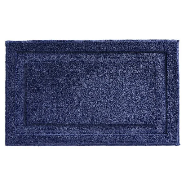 Interdesign Microfiber Spa Bathroom Accent Rug 34a x 21 Inches Navy