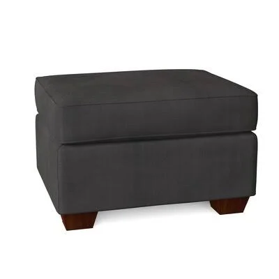 Lesley 29x22 Rectangle Standard Ottoman Wayfair Custom Upholstery Body Fabric: MicroSuede Charcoal
