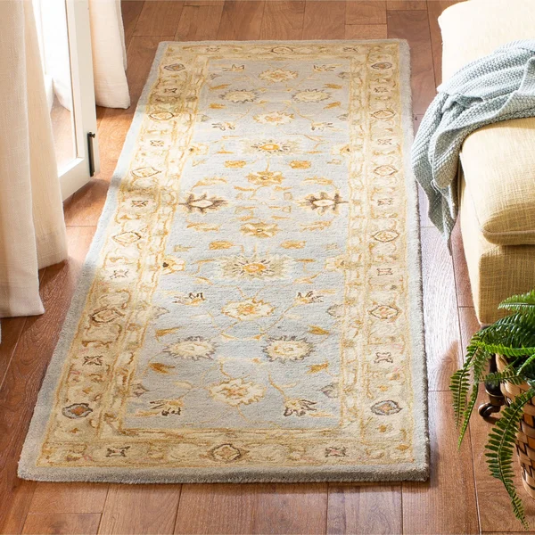 Safavieh Anatolia Blue/Sage Area Rug; Round 8&