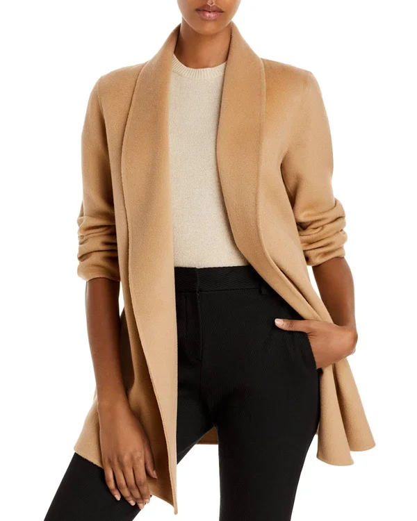 Theory Women's Clairene Shawl Collar Jacket - Ivory - Size Small