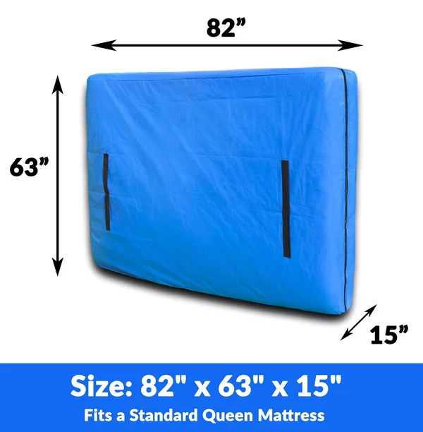 Nordic Elk Mattress Bag with 8 Handles for Moving and Storage - Queen Size - Reusable Cover