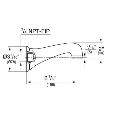 Grohe 13615BE0 Seabury Tub Spout