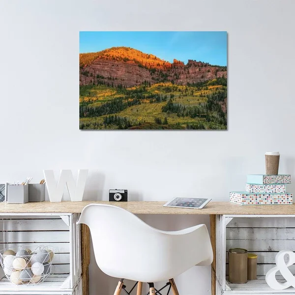 Bill Sherrell Canvas Prints - Cliffhanger Autumn ( scenic & landscapes > Nature > fields, grasslands & Meadows a
