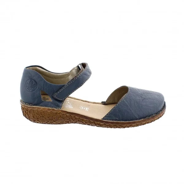 Rieker M0969-13 Womens Mary Jane Bar Shoes Denim Leather 39 EU