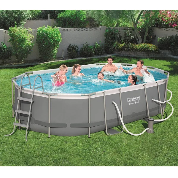 Power Steel 16& x 10& x 42x22 Oval Frame Pool Set