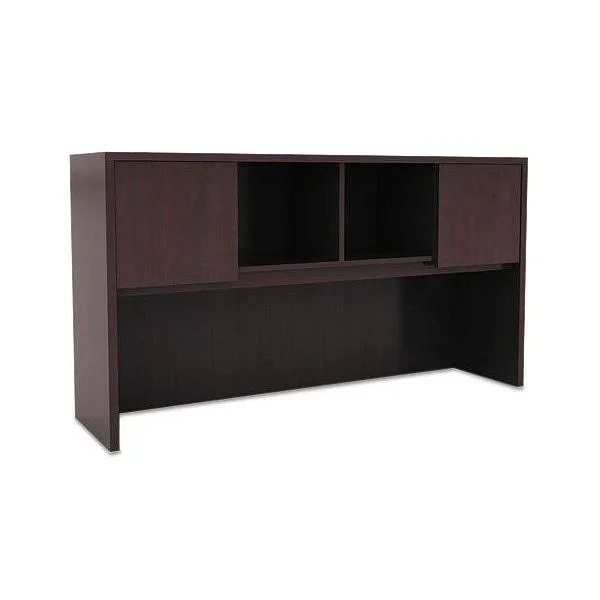 Alera VA286015MY 35.5 x 58.87 x 15 in. Valencia Series Hutch with Doors Mahogany