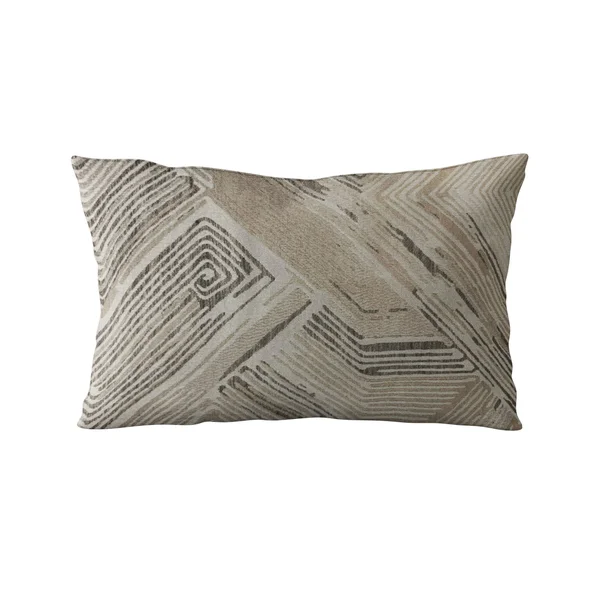 Plutus 26x22 x 26x22 Hidden Tour Abstract Luxury Throw Pillow in Brown