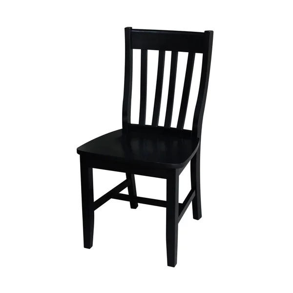 International Concepts 42x22 Round Top Pedestal Table with 2 Chairs - Black