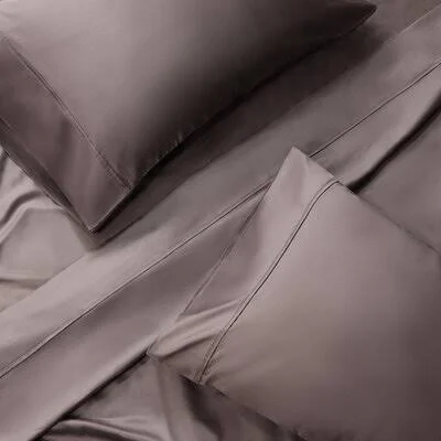 Holiman 400 Thread Count 100% Cotton Sheet Set Size: Queen - Color: Ash