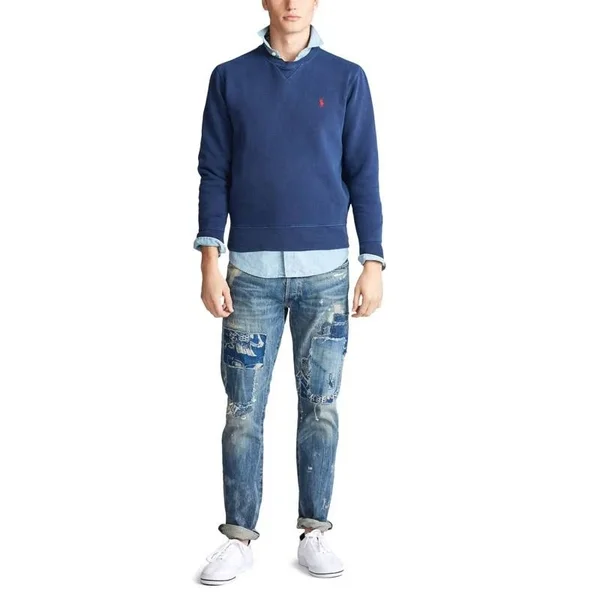 Polo Ralph Lauren Men's Garment Dyed Sweatshirt - Cruise Navy - M