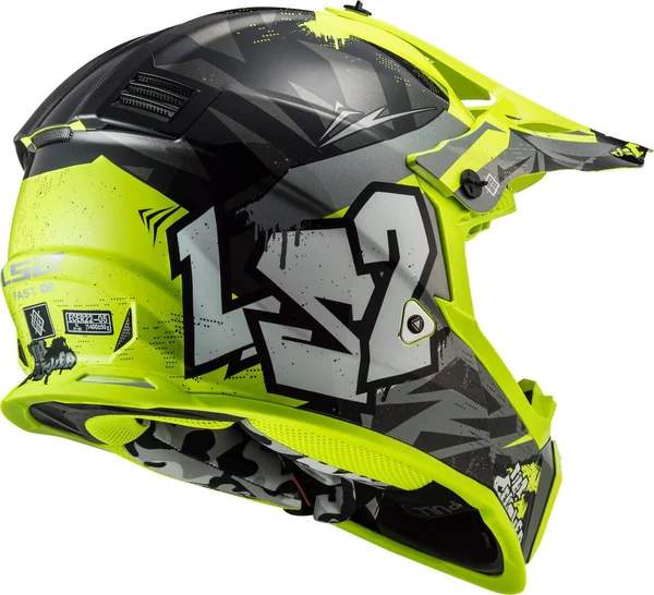 LS2 MX437 Fast Evo Crusher Motocross Helmet, black-yellow, Size Xs