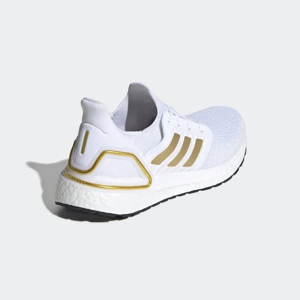Adidas Women's Ultraboost 20 Shoes - Cloud White/ Gold Metallic - 6