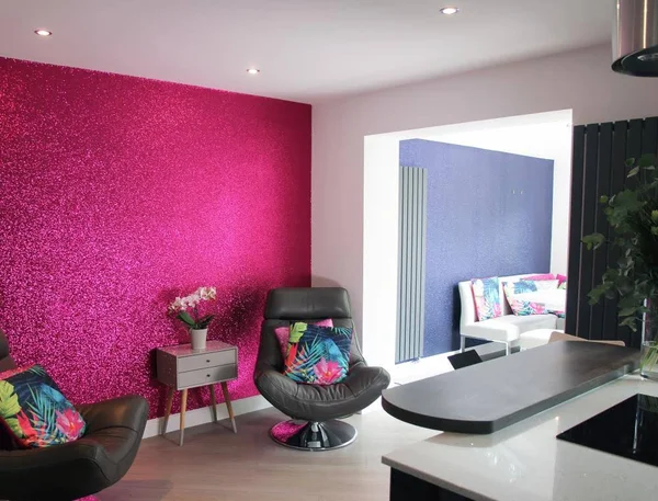 Arthouse Sequin Sparkle Hot Pink Non-Woven Wallpaper, 900903