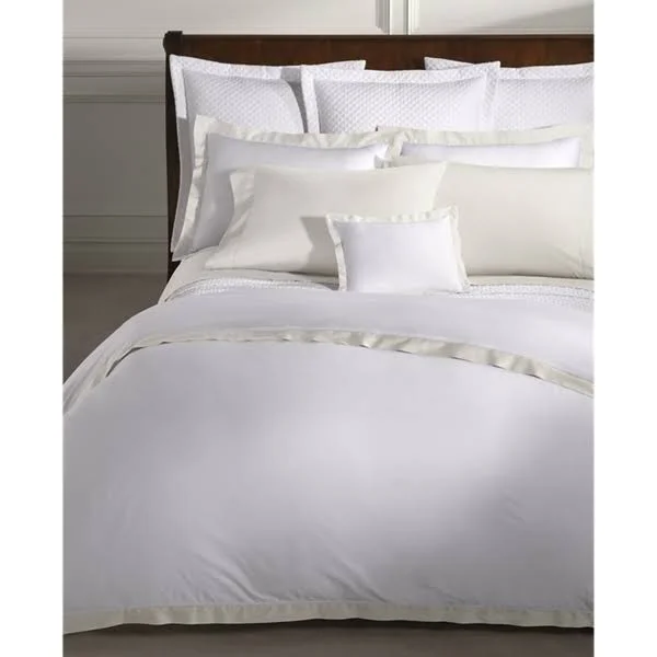 Ralph Lauren Home Organic Sateen Border King Duvet, Cream, King, Comforters & Duvets Duvet Covers King Duvet Cover Sets