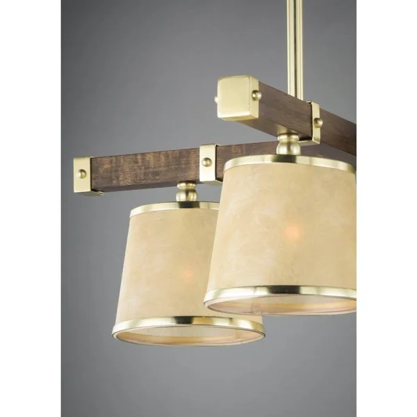 Maxim 20525AFAPSBR Maritime 4-Light Pendant Antique Pecan & Satin Brass