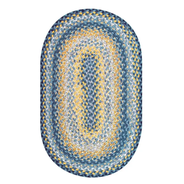 Homespice Decor Sunflowers Cotton Braided Rug 5& x 8& Rectangle