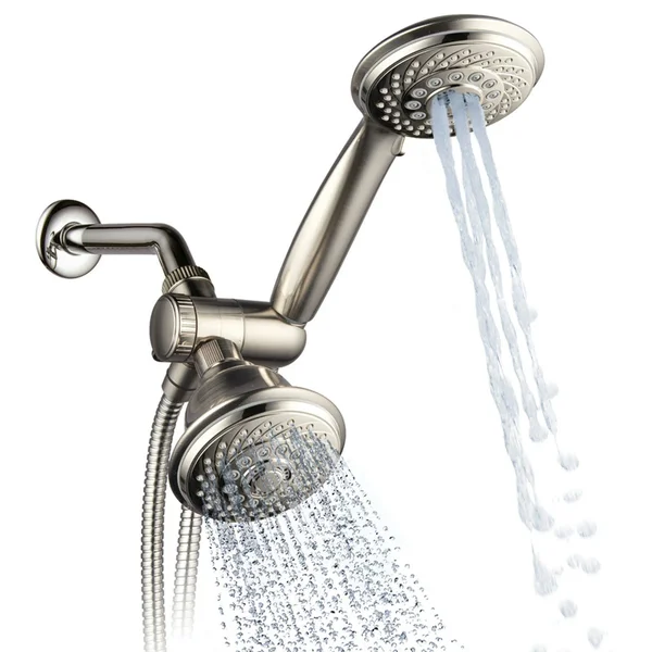 AquaSpa 30-Setting Ultra-Luxury 3 Way ShowerHead/Handheld Shower Combo with Insta-Mount Wall Bracket