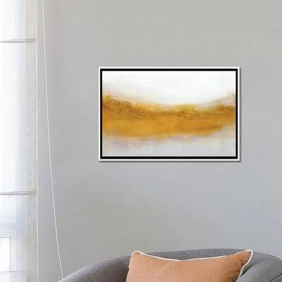 &Gold Rush& by KR Moehr - Painting Print East Urban Home Size: 18x22 H x 26x22 W x 1.5x22 D, Format: White Framed Canvas