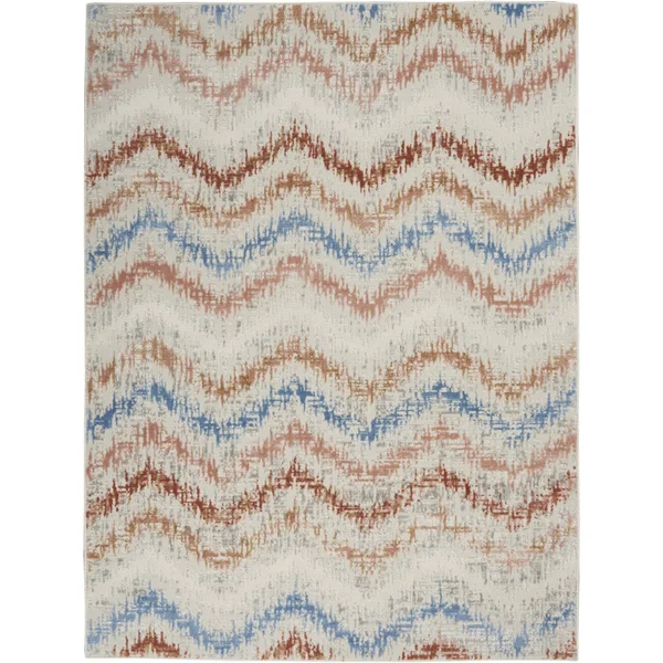 Nourison Elation ETN04 Area Rug - Ivory Multicolor, 4& x 6&