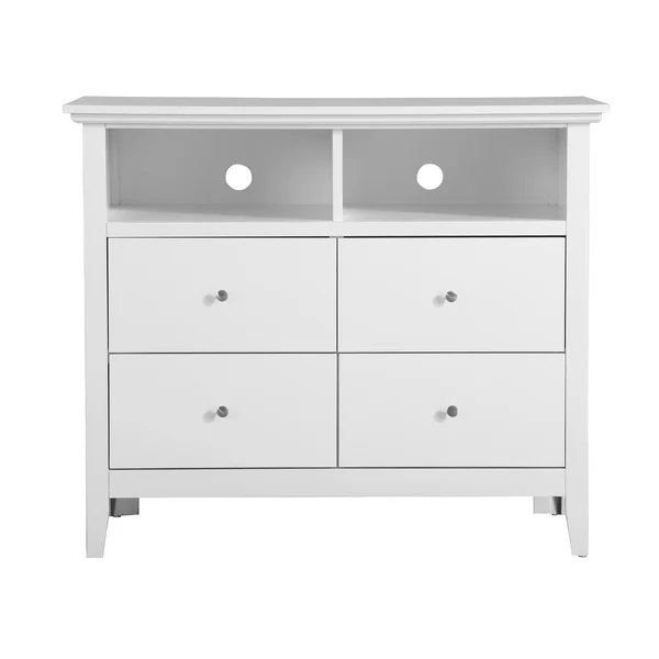 Glory Furniture Hammond 4 Drawer Wooden Media Chest Pink