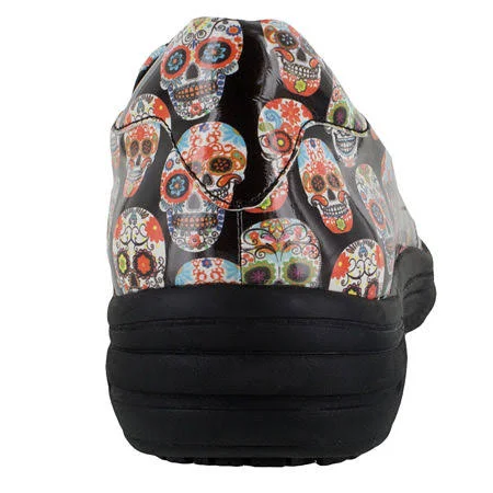 Easy Works by Easy Street Women's Bind Clogs - Skull Patent