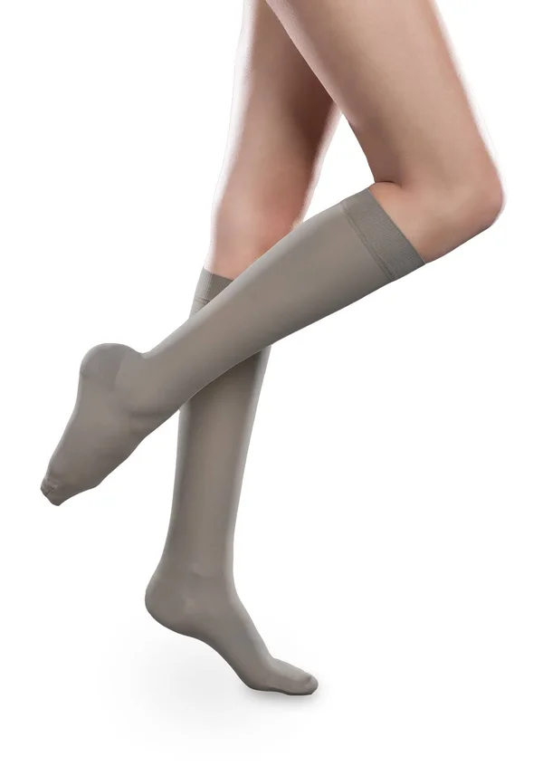 Therafirm Sheer Ease 30-40 mmHg Knee High Closed Toe Large Long Sand