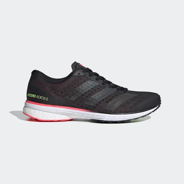 Adidas Adizero Adios 5 Shoes - Women's - Core Black - Signal Pink - 6