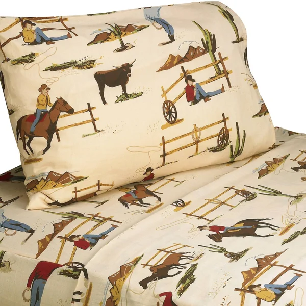 Sweet Jojo Designs Wild West Cowboy Collection Twin Sheet Set