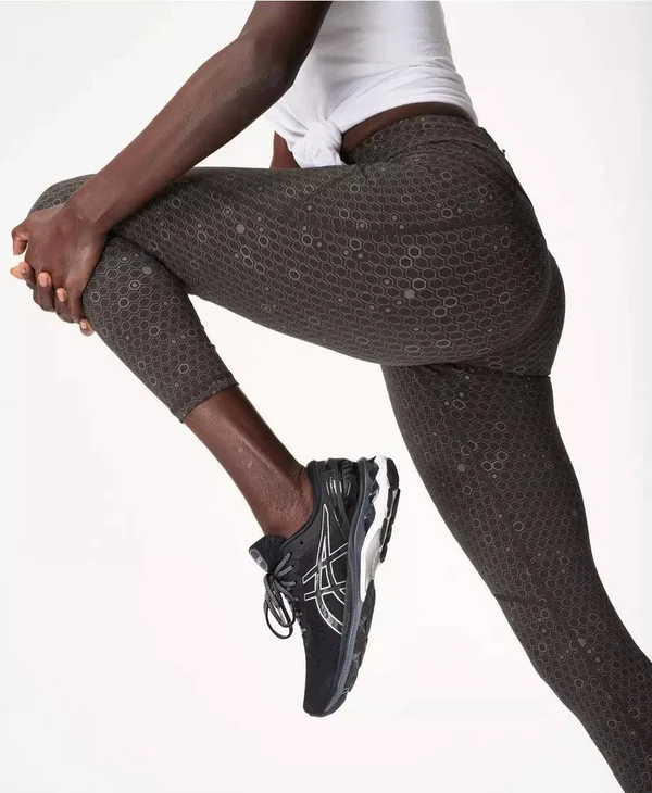 Sweaty Betty Power Reflective 7/8 Workout Leggings, Grey, Women's XXLarge