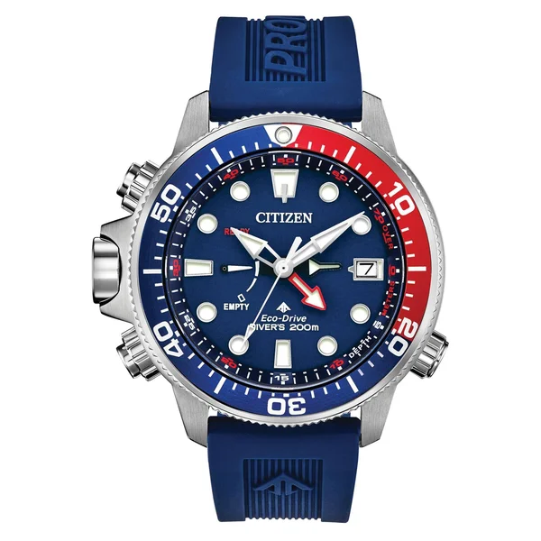 Citizen Eco Drive Mens ProMaster Aqualand Strap Watch - Ocean Blue
