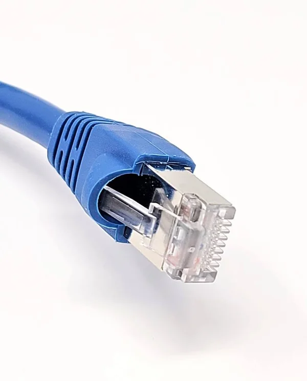 Micro Connectors 75ft Cat 6A Shielded (STP) Patch Cable 10Gbps - Blue