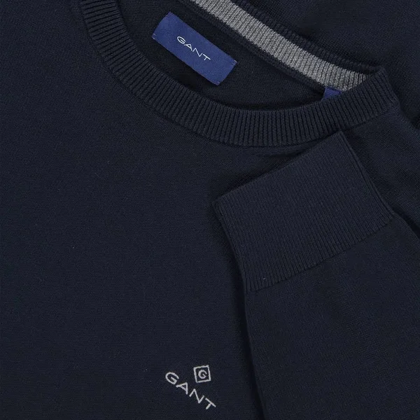 Gant Classic Cotton Crew Colour: Evening Blue, Size: XL