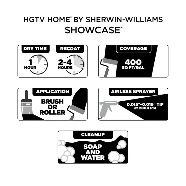 HGTV Home by Sherwin-Williams Showcase Satin Icicle Hgsw1457 Interior Paint (5-Gallon) - HGSW1457-935245