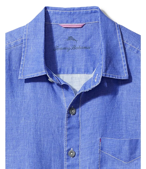 Tommy Bahama Sea Glass Breezer Linen Long Sleeve Shirt - White