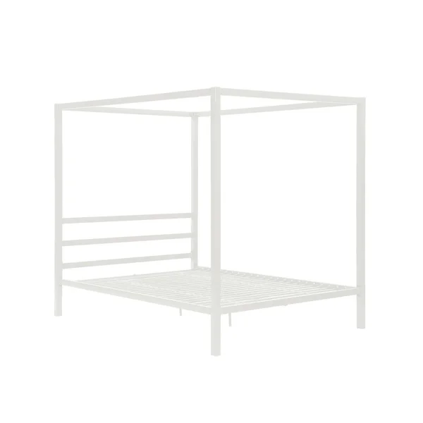 DHP Modern Canopy Queen Metal Bed (White)