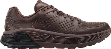 Hoka One One Men's Gaviota Leather Shoe - 12 Wide - Demitasse - Black